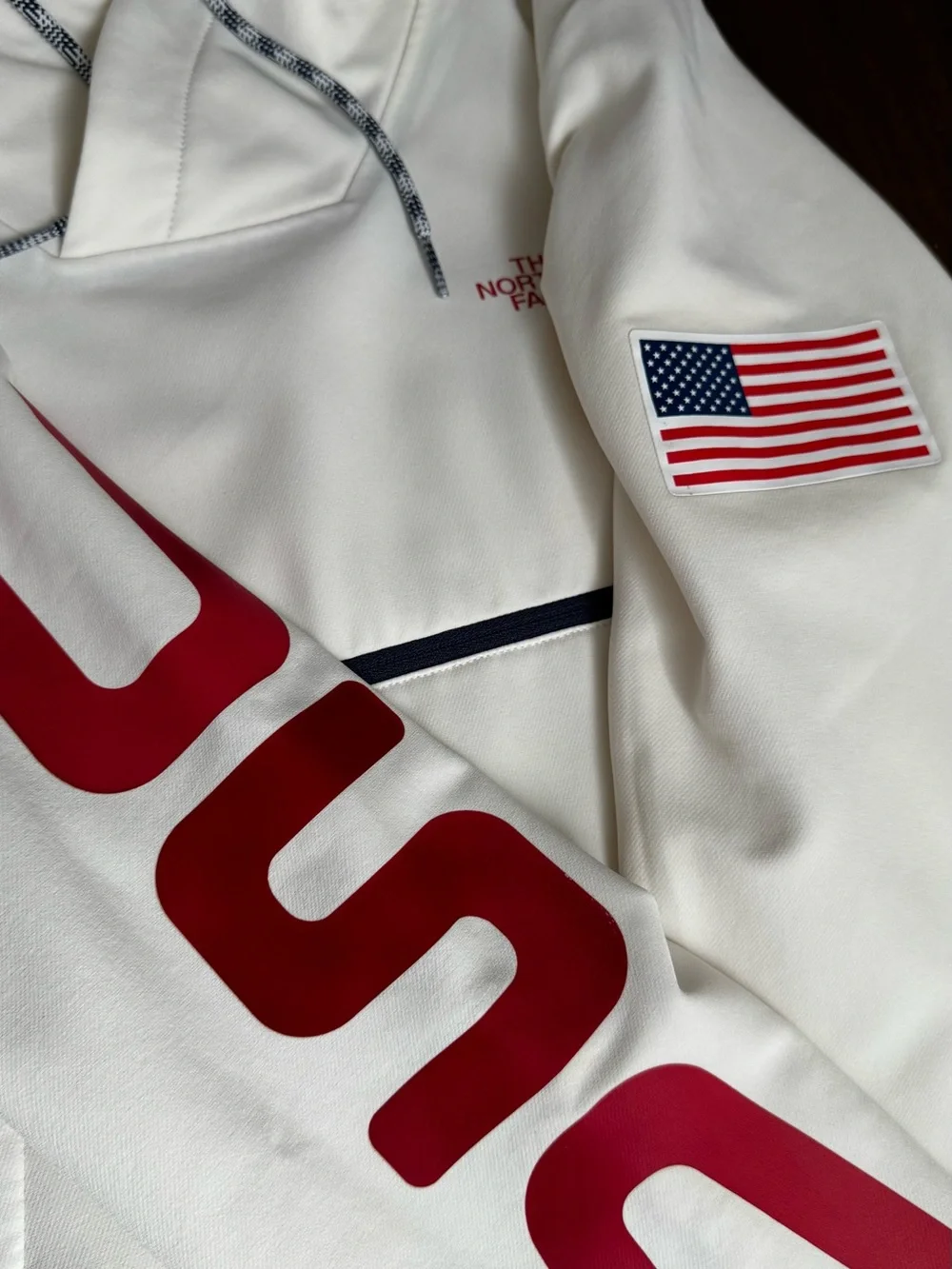 The North Face USA Graphic Hoodie Women's Small White :Patriotic - Picture 5 of 7